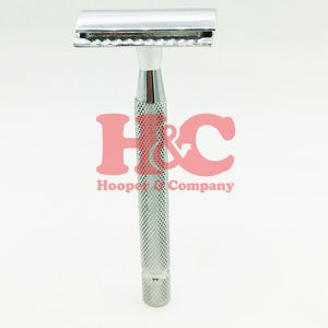 Maquinilla de Afeitar de Doble Filo de Acero Inoxidable para Hombre, de Alta Calidad, con Mango de Plástico, Color Personalizado, MOQ Bajo, Venta al Por Mayor - Product Image 4