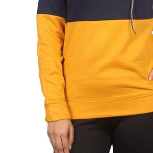 Sudadera con capucha para mujer, diseño de bloques de color, ligera pero aislante, para la colección de invierno, con mangas largas y logotipo personalizado. - Product Image 5