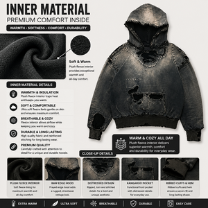Oversized Crop <b>Zip</b>-Up <b>Hoodie</b> Men's Streetwear Woven 100% Cotton Dip Dye Hooded Sweatshirt <b>Pockets</b> Regular Sleeve Autumn Style - Product Image 6