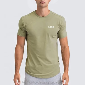 Camiseta Deportiva Transpirable de Secado Rápido para Gimnasio, Corte Regular para Hombre, Logotipo Frontal, 100% Algodón Canvas, Cuello Redondo, Manga Corta Informal, 220g - Product Image 5