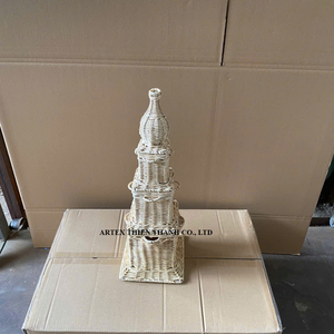 New Arrival Natural <b>Rattan</b> Pagoda Decorative Ornament for Home Decor Wicker Style OEM Manufacturer - Product Image 6