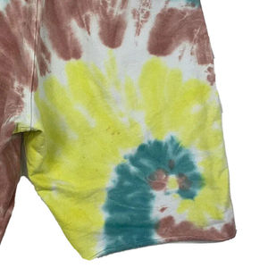 Shorts pour hommes tie-dye, taille mi-haute, avec cordon de serrage, décontractés, respirants, en tricot, longueur courte - Product Image 4