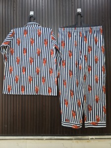 Conjunto de Pijama a Rayas con Estampado de Langosta para Mujer, Manga Larga, Botones al Frente, Pantalones Largos, Ropa de Dormir de Algodón Suave, Estilo Casual de Primavera - Product Image 5