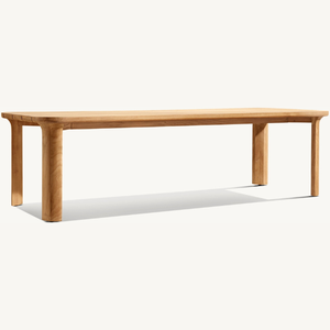 Mesa de Comedor Rectangular Moderna de Madera Maciza Pequeña, Duradera y Ecológica para Uso en Interiores/Exteriores - Product Image 1