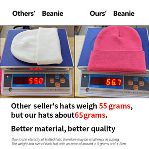 Custom Logo Knitted <b>Beanie</b> 60 Colors Winter Skull Cap Thick Cuffed Knit <b>Hat</b> for <b>Men</b> Women - Product Image 4