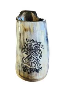 Ensemble de tasses à café en corne de Viking, fait main, pot à boire artisanal, corne de Viking pour hydromel, bière et ale, tasse en corne de Vikings - Product Image 3