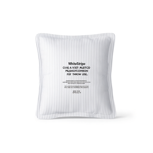 Coussin décoratif WhiteStripe 16x16 pouces, rembourré et doux, pour la maison, l'hôtel, à utiliser comme coussin d'appoint - Product Image 1