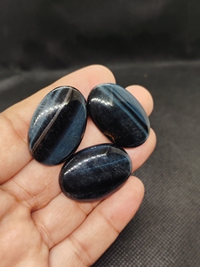 Natural Tiger's Eye Oval Cabochon Agate Stone Stones for Jewelry - Product Image 2