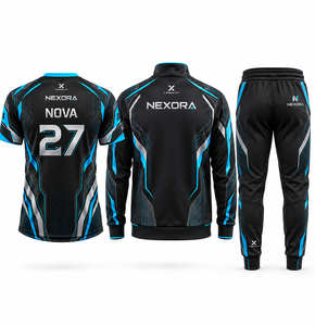 Vêtements d'e-sport personnalisés pour hommes avec étiquette privée |   Bleu noir et six variations de couleurs |   Fabricant OEM ODM |   X Sports City | - Product Image 2