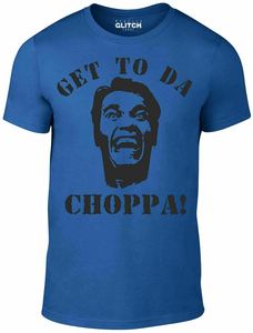 GLITCH <b>Men's</b> <b>Yellow</b> Short Sleeve Cotton Sporty Casual Summer T-<b>Shirt</b> Get Da Choppa Character Print Front Logo Breathable Poplin - Product Image 2