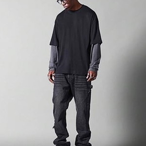 เสื้อยืดออกกำลังกายสองชั้น เนื้อผ้านุ่มสบาย ทันสมัย สำหรับผู้ชายและผู้หญิง ใส่ลำลอง ใส่เล่นกีฬา ใส่เที่ยวกลางแจ้ง ใส่ได้ทุกวัน - Product Image 3