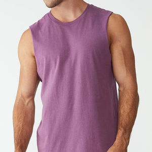 Débardeur de sport de qualité supérieure, imprimé, en coton, coupe ample, col rond, pour la gym et la musculation - Product Image 1