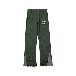 <b>Stacked</b> Sweat Pants Custom Men Loose <b>Stacked</b> Splash Paint Track Baggy Flare Sweat Pants <b>Joggers</b> Bootcut Flared Sweatpants - Product Image 6
