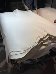 cowhide natural chromed white crust and water colour <b>leather</b> - Product Image 5
