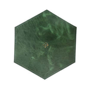 Set de 4 dessous-de-plat en cuir véritable et cuir végétalien, forme irrégulière, écologiques et imperméables, pour une touche de luxe - Product Image 2