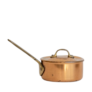Handmade Pure Copper <b>Saucepan</b> Long Handle Retro Cooking Pot with Lid Mini Milk Pan Gourmet Kitchenware Wholesale - Product Image 5