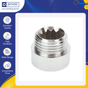 Extensión de grifo de latón cromado de 1/2" BSP, rosca hembra a macho, accesorio de tubería de latón niquelado - Product Image 4