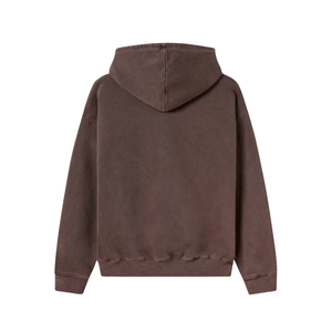 Men <b>Brown</b> Hooded Sweatshirt Regular Fit Front Pocket Cotton <b>Fleece</b> Casual Autumn Wear Printed Logo - Product Image 2