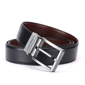 Cinturón de Cuero Vacuno con Hebilla Antirrayas para Hombre, Cinturón Delgado de Vestir, Cinturón de Cuero Genuino Vintage para Hombre, Correa para Jeans con Hebilla de Latón Sólido - Product Image 4