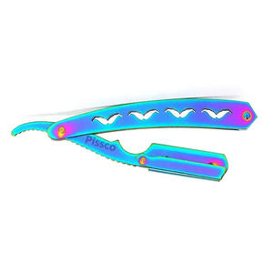 Navaja de Afeitar Plegable de Acero Inoxidable, Cuchilla de Barbero para Cortar el Cabello, Cuchilla Intercambiable, Navaja de Afeitar Recta Personalizada de Acero Inoxidable - Product Image 4