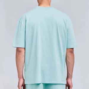 <b>Men's</b> Custom Logo Print Baggy T-<b>Shirt</b> Vintage Round Neck 100% Cotton <b>Satin</b> Anti-Wrinkle Oversized and Plain Design - Product Image 5
