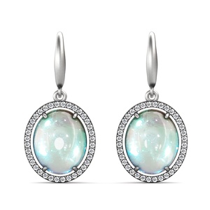 Pendientes de gota ovalados con forma de luna mágica para mujer, joyería Vintage Bohemia, 2021 - Product Image 2