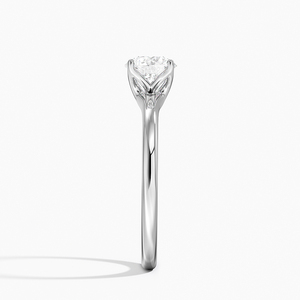 Anillo BOJ 076 con Corte Redondo, Plata 925, Halo de Diamantes, Anillo Solitario con Piedra de 2ct, Color D, VVS1, Moissanita, Certificado GRA, Precio Bajo - Product Image 3