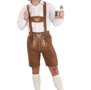 Stylish Genuine Goat Leather <b>Shorts</b> for <b>Men</b> Traditional Bavarian Trachten Casual Solid Pattern - Product Image 1