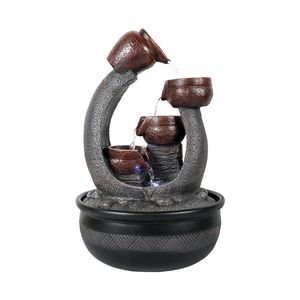 Fuente de Agua de Mesa para Interiores de 15.7 Pulgadas con Luces LED y Bomba para Decoración del Hogar y la Oficina - Product Image 1