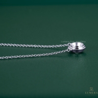 Collier pendentif solitaire en or massif 14 carats avec diamant de laboratoire taille brillant couleur D 1 carat certifié IGI, serti clos, style moderne et minimaliste