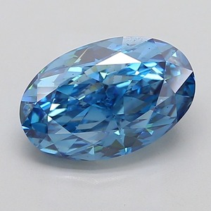 Diamant ovale bleu vif fantaisie de 5,00 carats, pureté VS2, taille excellente, diamant de luxe certifié pour joaillerie fine - Product Image 1