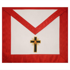 Tablier de Maçonnerie du Rite Écossais AASR 18ème Degré, Brodé à la Main, Croix Latine, Rose Croix, Regalia du Rite Écossais - Product Image 5