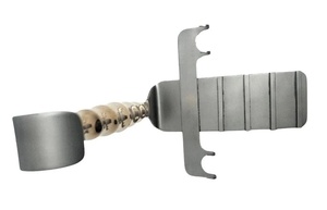 Saldanha Abdominal Deep 4 prongs Retractor <b>Plastic</b> Surgery Gold Coated Grip Hand Surgical Instrument Manual CE Certified Class I - Product Image 2