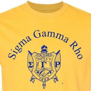 Camiseta Unisex con Escudo de Sigma Gamma Rho, Cuello Redondo, Manga Corta, Algodón, Ropa Casual Urbana, Prenda de la Hermandad Griega, OEM ODM - Product Image 3