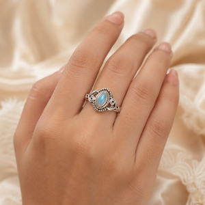 925 Sterling Silver Pear <b>Opal</b> <b>Ring</b> Rose <b>Gold</b> Plated Boho Vintage Handmade Statement Gemstone Jewelry Women - Product Image 1