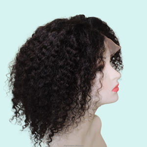 Hermosa peluca de cabello humano rizado y corto de 8 a 16 pulgadas, pelucas con frente de encaje para mujeres negras, cabello virgen vietnamita. - Product Image 3