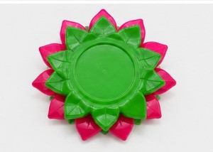 Vase de table en céramique brillante en forme de lotus, design zen asiatique, récipient décoratif pour centre de table de mariage ou événement à domicile - Product Image 6