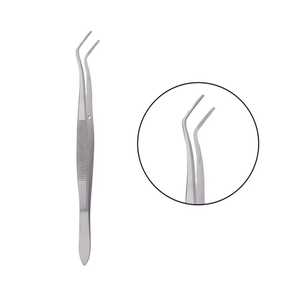 Dental Foil Tweezers Cotton Dressing Forceps Tissue <b>Pliers</b> Surgical Curved Serrated Russian Stainless Steel Instrument <b>Set</b> - Product Image 5