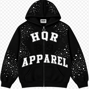 Sudadera con Capucha Corta Unisex de Forro Polar, con Pedrería, 100% Algodón, Corte Regular, Estampado Personalizado, Tejido Grueso - Product Image 3
