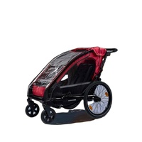 Remorque pour animaux de compagnie en alliage d'aluminium Easy Outdoor Adventures avec suspension indépendante et capacité de charge de 35 kg pour le vélo et la randonnée à cheval