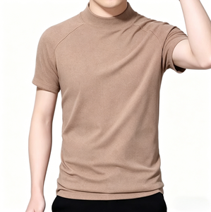 เสื้อยืดผู้ชายแบบลำลองระบายอากาศได้ดีใส่สบายสีพื้นย้อมสีล้วนสำหรับเข้ายิม - Product Image 3