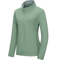 Veste softshell zippée pour femme, coupe ajustée, doublée en polaire, chaude, respirante, idéale pour la gym, couleur blanche, automne-hiver