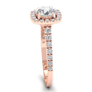 Anillos de Compromiso REYES de Alta Calidad en Oro Sólido de 14K con Diamante de Corte Redondo de 1.2 Quilates Certificado por IGI para Mujer, Joyería Fina Elegante - Product Image 3