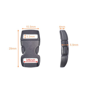 Wholesale Black High Quality Nylon Side Release Buckle for Belts 10mm 15mm 20mm 25mm 36mm Webbing Clips for Bags Belts - Product Image 6