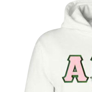 Sudadera con Capucha AKA con Letras Griegas, Sudadera de Felpa Premium, Ropa Personalizada para Hermandades, Sudadera con Capucha para Mujer, Ropa Casual Blanca - Product Image 2