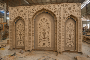 Mughal Jharokha Style Mirror Wedding Stage <b>Backdrop</b> <b>Frames</b> Elegant Mughal Jharokha Style Mirror Wedding Stage <b>Backdrop</b> <b>Frames</b> Uk - Product Image 6