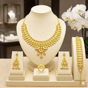 Wholesale 14K 18K 24K Micron <b>Gold</b> Filled France & European Design Jewelry <b>Set</b> Traditional Dubai Style Bridal Fashion Jewelry <b>Set</b> - Product Image 1
