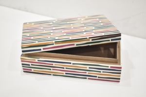 Luxury MDF Resin Decorative Storage <b>Box</b> with Lid Modern Tabletop Organizer Gift <b>Box</b> - Product Image 3