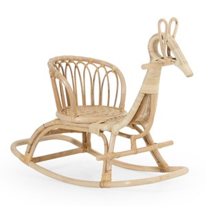 Juguetes de animales para montar para niños, columpios de ratán ecológicos, animales de juguete, caballos balancín de caña natural - Product Image 3