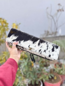 New Designer Cowhide Leather Heat Resistant Leather Hair Straightener Curling Iron <b>Cases</b> Perfect Organizer for Hair Tools - Product Image 1